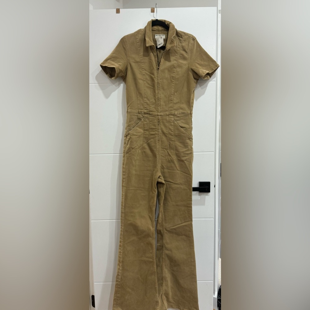 Free People Jayde Denim Flared Jumpsuit